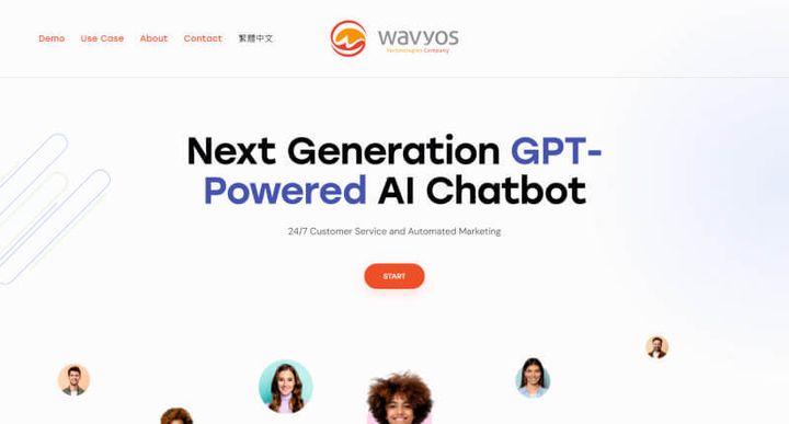 AI Chatbots by Wavyos Technologies – website screenshot
