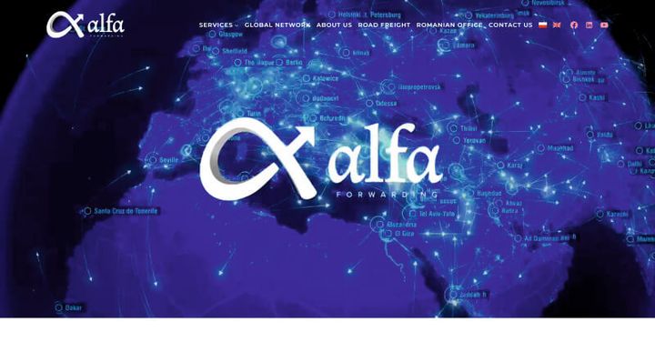 Alfaforwarding.pl – website screenshot