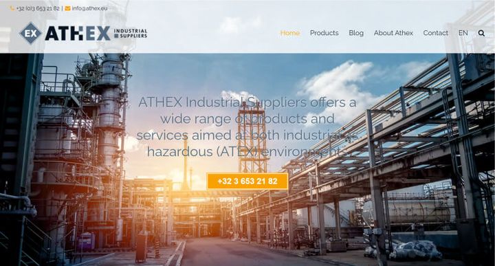 Athex – 웹사이트 스크린샷