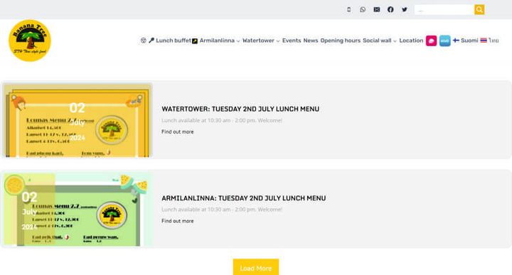 Banana Tree – website screenshot