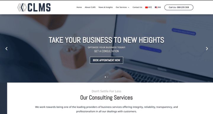 Chew Leng Management Services – 웹사이트 스크린샷