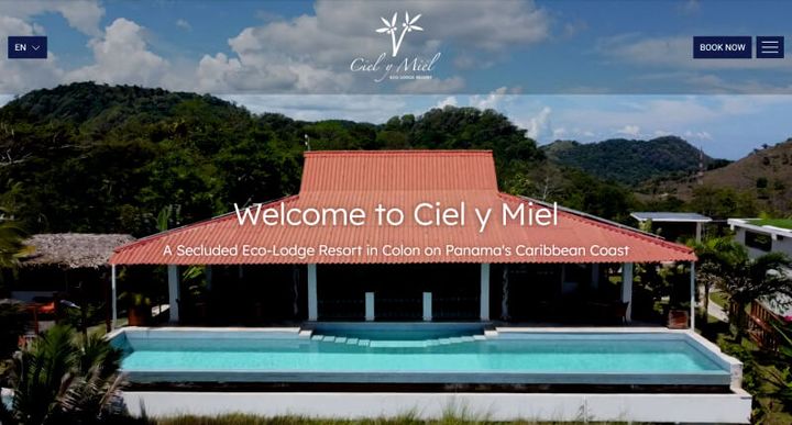 Ciel y Miel Eco Resort – website screenshot