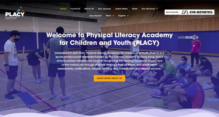 CU PLACY | Physical Literacy for Children and Youth – website screenshot