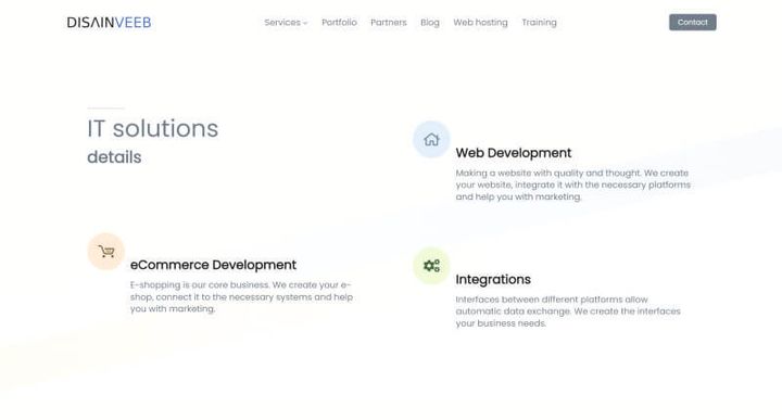 Disainveeb – 웹사이트 스크린샷
