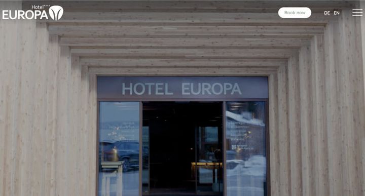 Hotel Europa St. Moritz – 웹사이트 스크린샷