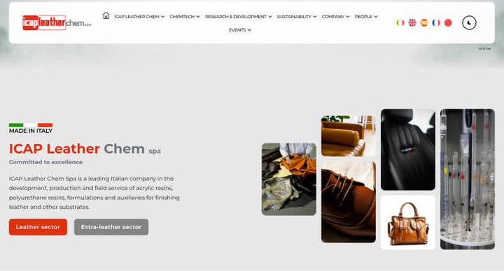 ICAPLeather.eu – 웹사이트 스크린샷