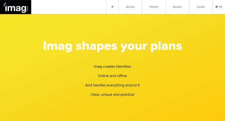 Imag – website screenshot
