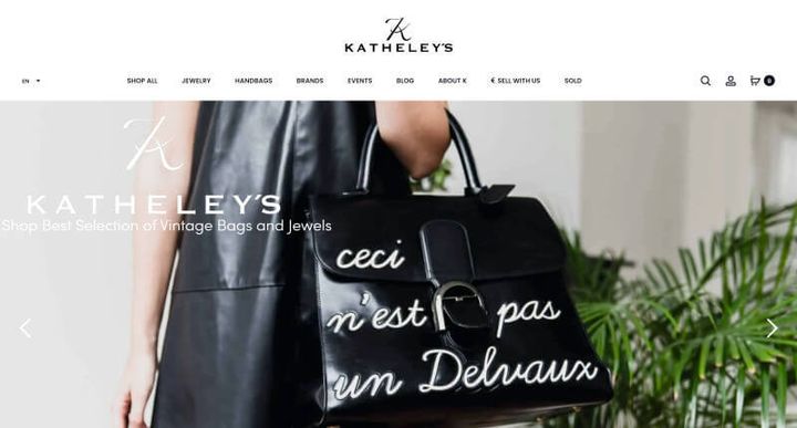 Katheley's – website screenshot