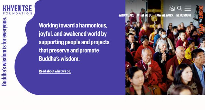 Khyentse Foundation – 웹사이트 스크린샷