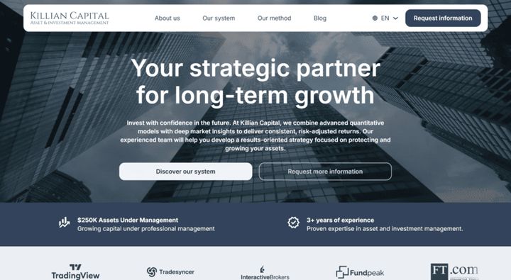 Killian Capital – website screenshot