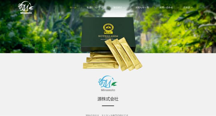 Minamoto – website screenshot