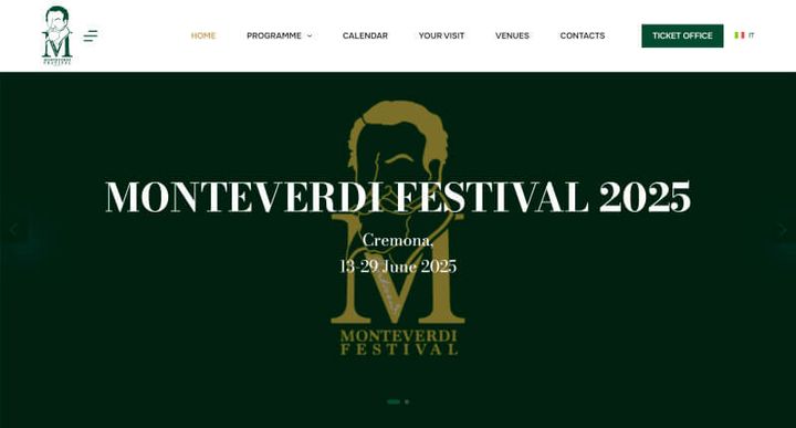Monteverdi Festival Cremona – 웹사이트 스크린샷