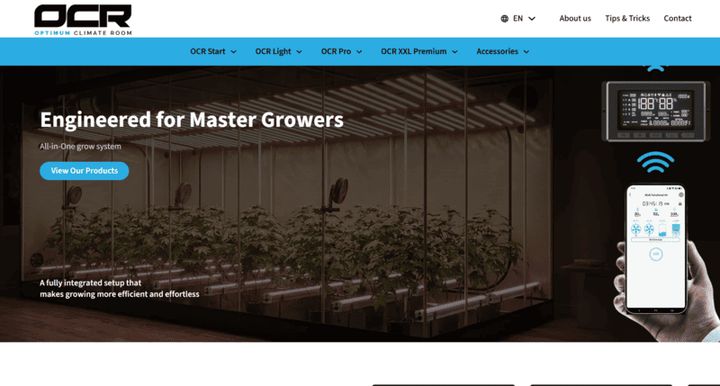 OCR Climate Rooms – 웹사이트 스크린샷