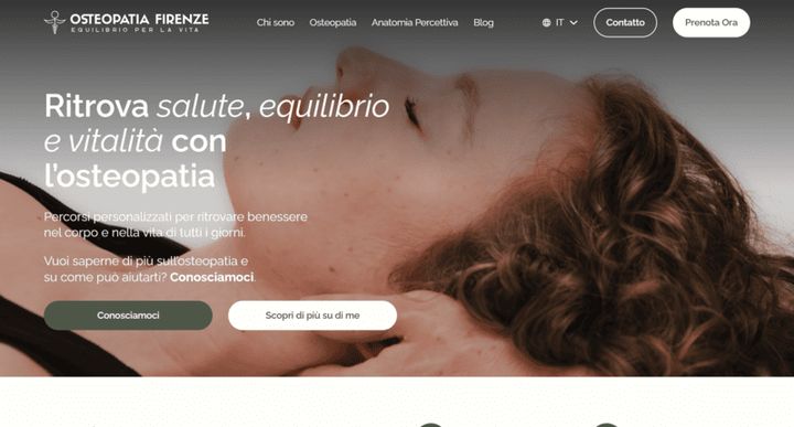 Osteopatia Firenze – website screenshot