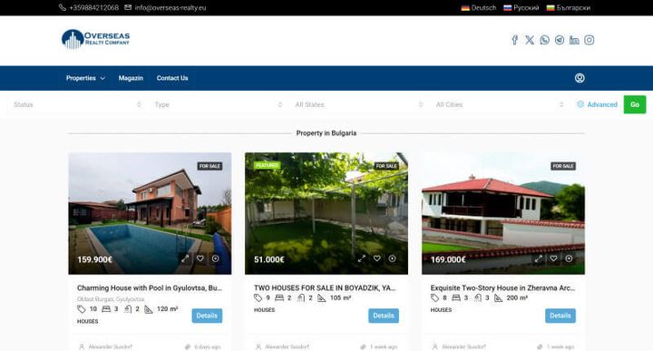 Overseas Realty – 웹사이트 스크린샷