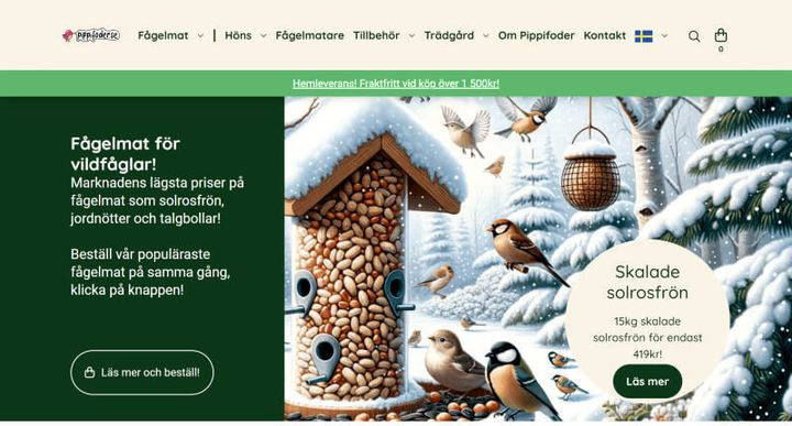 Pippifoder – 웹사이트 스크린샷