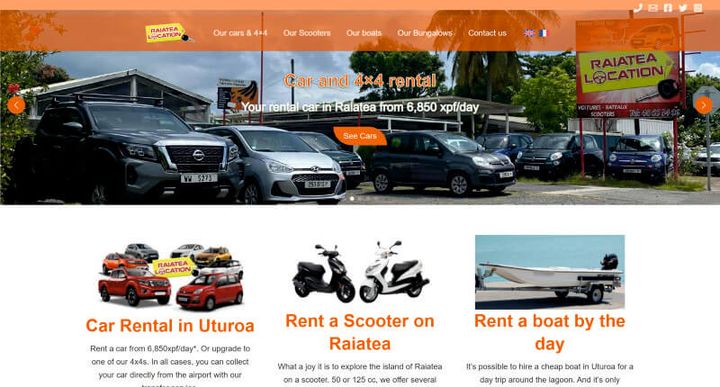 Raiatea Location – 웹사이트 스크린샷