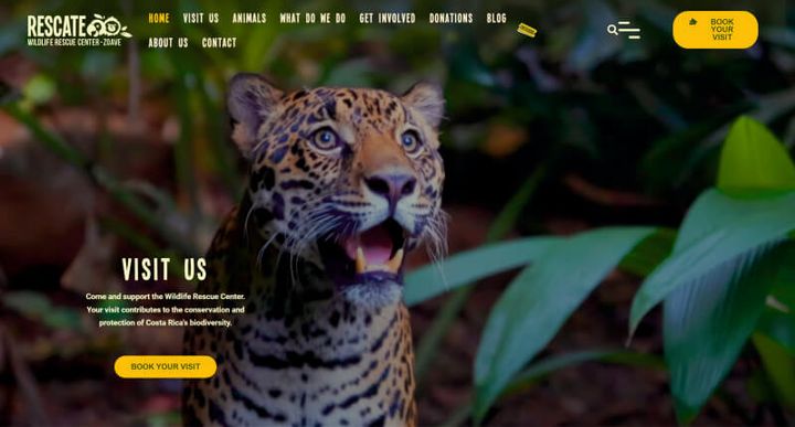 Rescate Wildlife – website screenshot