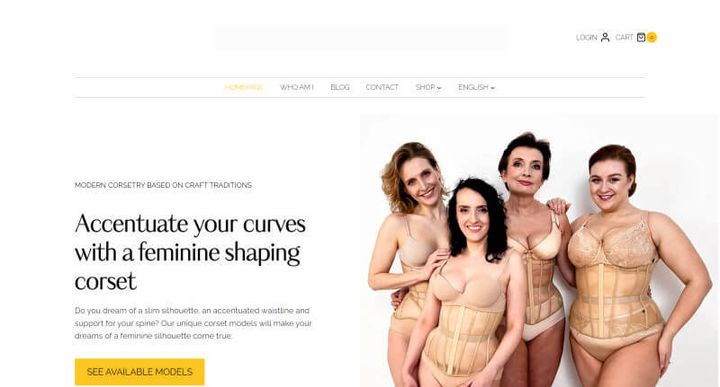 Shaping Corsets - Joanna Sokół – 웹사이트 스크린샷