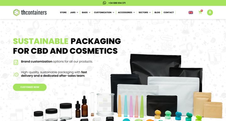 TH Containers – website screenshot