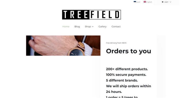 Treefield – 웹사이트 스크린샷