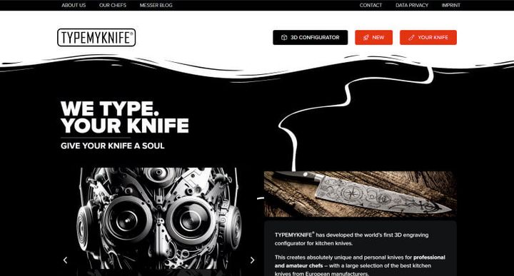 TYPEMYKNIFE – 웹사이트 스크린샷