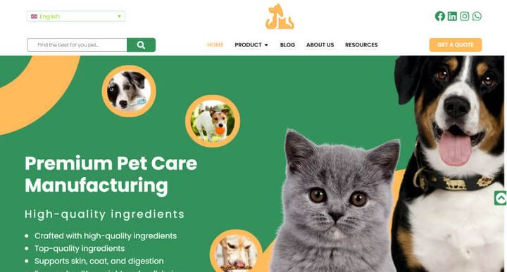 Ulinkc Pet Supplies Manufacturer – 웹사이트 스크린샷