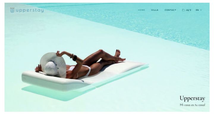 Upperstay – website screenshot