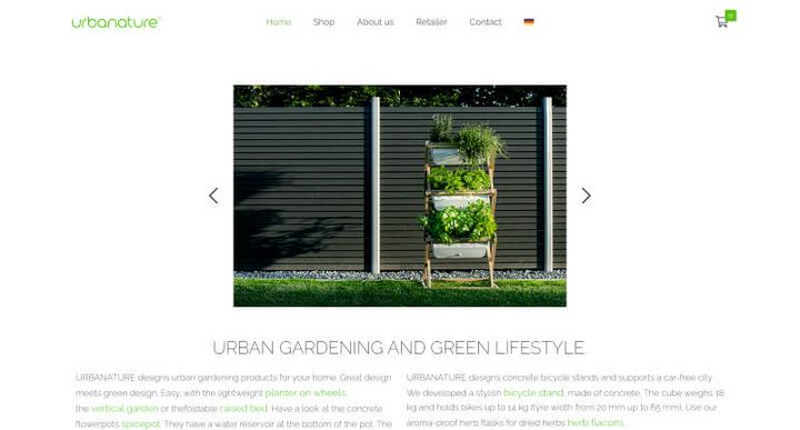 Urbanature – 웹사이트 스크린샷