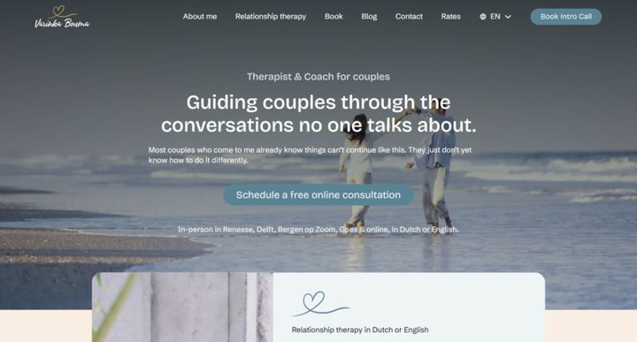 Varinka Bouma – website screenshot