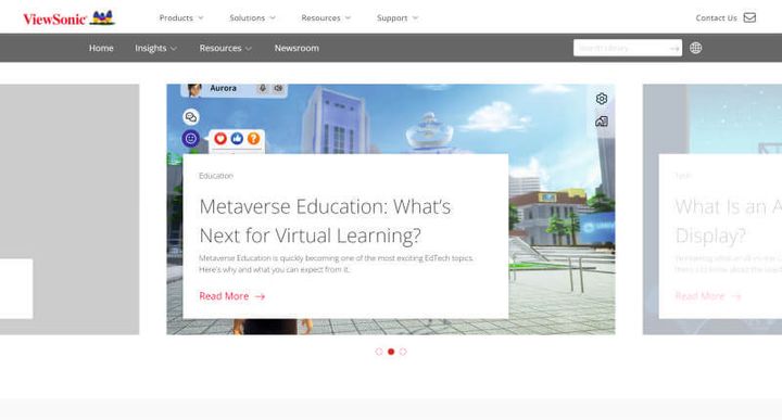 ViewSonic Official Library and Resources – 웹사이트 스크린샷