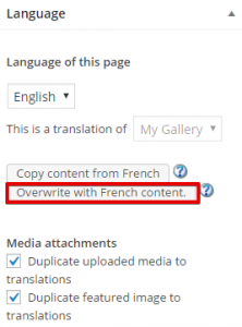 Overwrite with English content