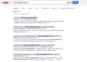 oneFerro בתוצאות של Google
