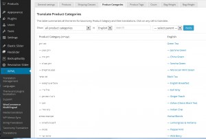 WooCommerce Mulitilingual plugin in ceremonietea.co.li site