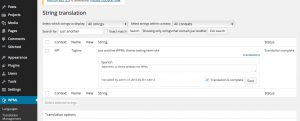 Stringa in WPML->Traduzione stringhe