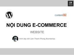 Le contenu pour un site e-commerce
