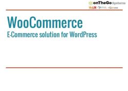 Introduction à WooCommerce