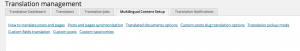 Configurazione del contenuto multilingue