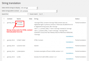 Fixed translating HTML content field type