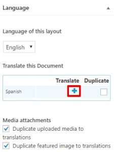 Add translation to the layout