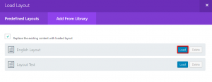 Load English Layout template