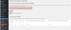 Translate the theme and plugins using WPML's String Translation