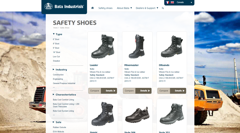 The Bata Industrials website is developed as a child theme based on Enfold