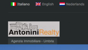 Antonini Realty는 이탈리아어, 영어, 네덜란드어의 3개 언어로 제공됩니다