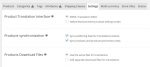 Settings tab
