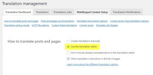 Enable using the Translation Editor