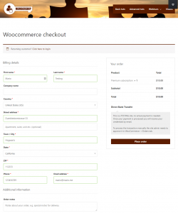 Die Referenz-Website für Mitgliedschaften bietet einen Prototyp einer WooCommerce-Kasse