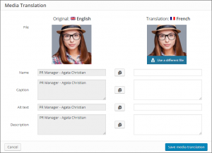 Traduire les textes des images