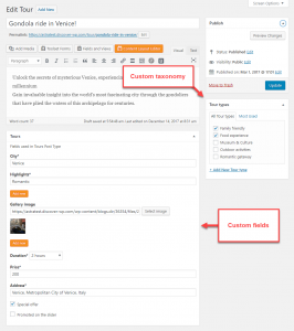 Editing custom posts in the backend
