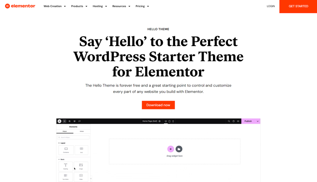 Thème Hello Elementor